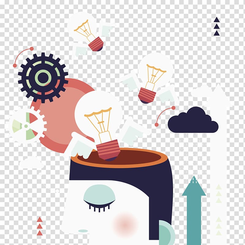 Illustration, Creative brain transparent background PNG clipart