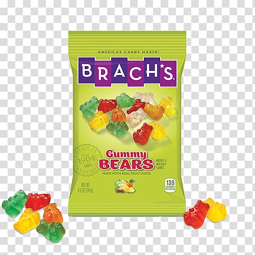 Gummy bear Gummi candy Sugar Brach\'s, Gummy Bears transparent background PNG clipart