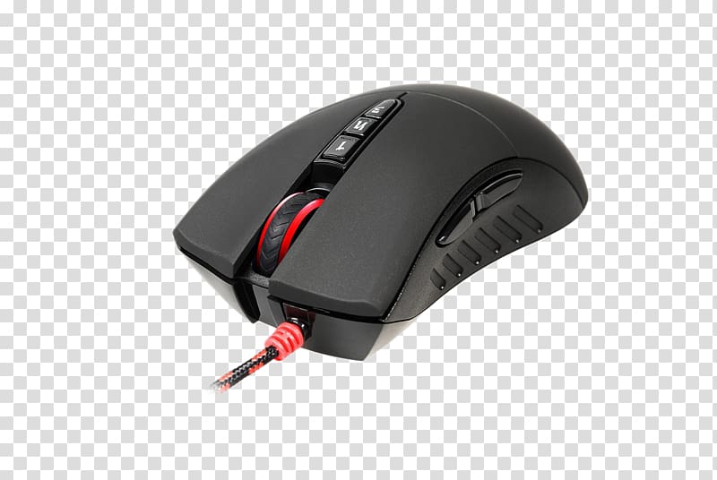 Computer mouse A4Tech V3 Black 7 Buttons 1 x Wheel USB Wired Optical 3200 dpi Gaming Mouse A4Tech Bloody Gaming, Computer Mouse transparent background PNG clipart