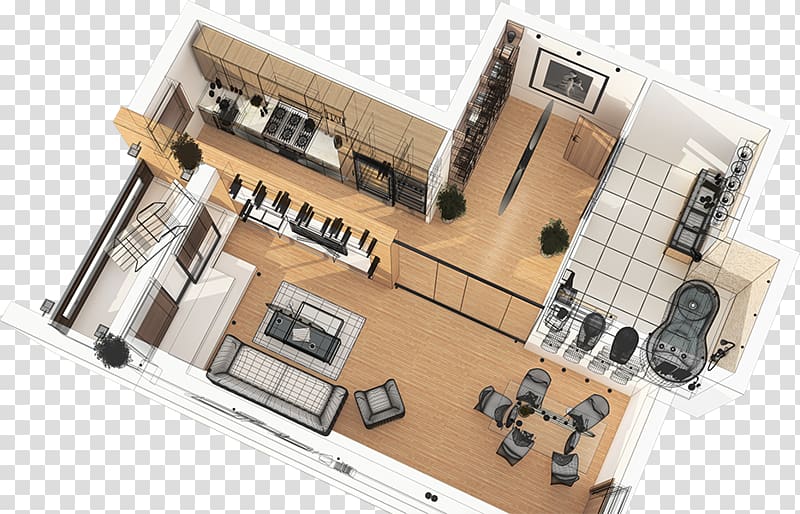 Wire-frame model Website wireframe House Open plan, house transparent background PNG clipart