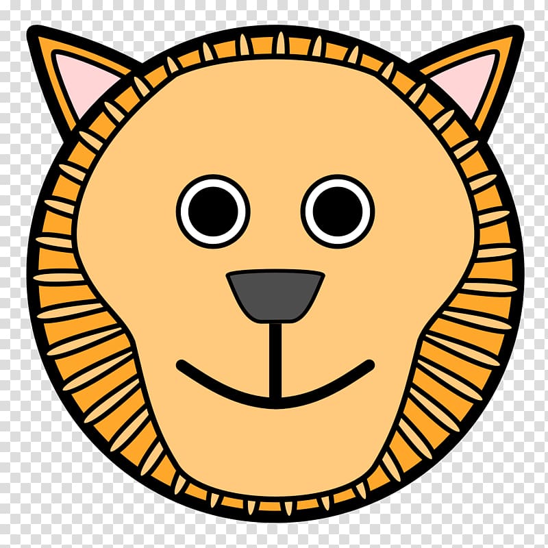 Lion Line art , Tiger Face transparent background PNG clipart