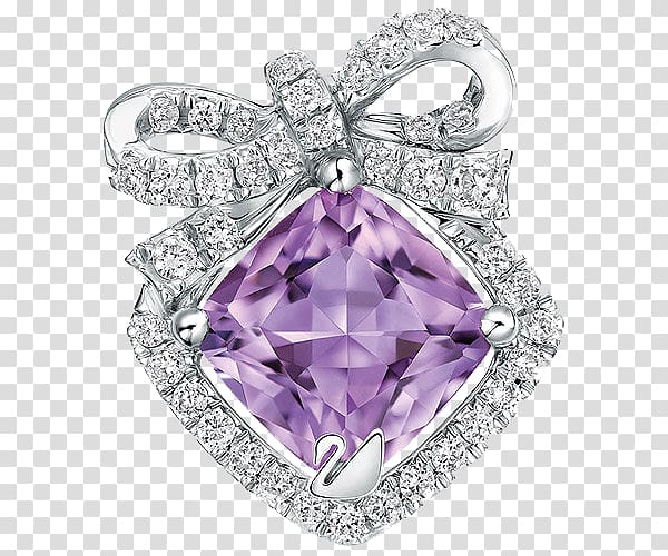 Amethyst Earring Swarovski AG Purple Jewellery, Swarovski jewelry purple diamond pendant transparent background PNG clipart