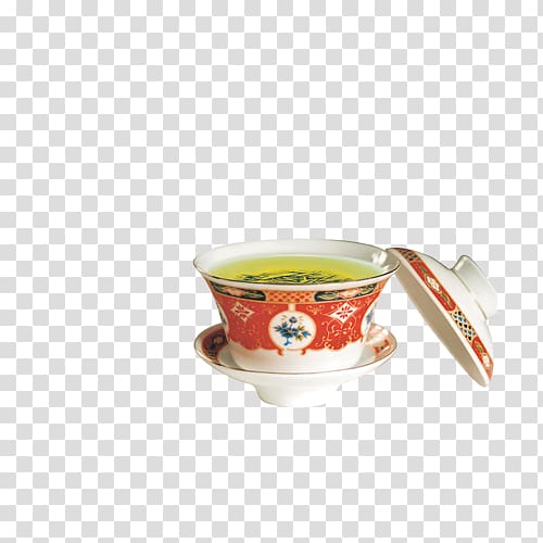 Green tea Teaware Teapot Teacup, Tea set transparent background PNG clipart