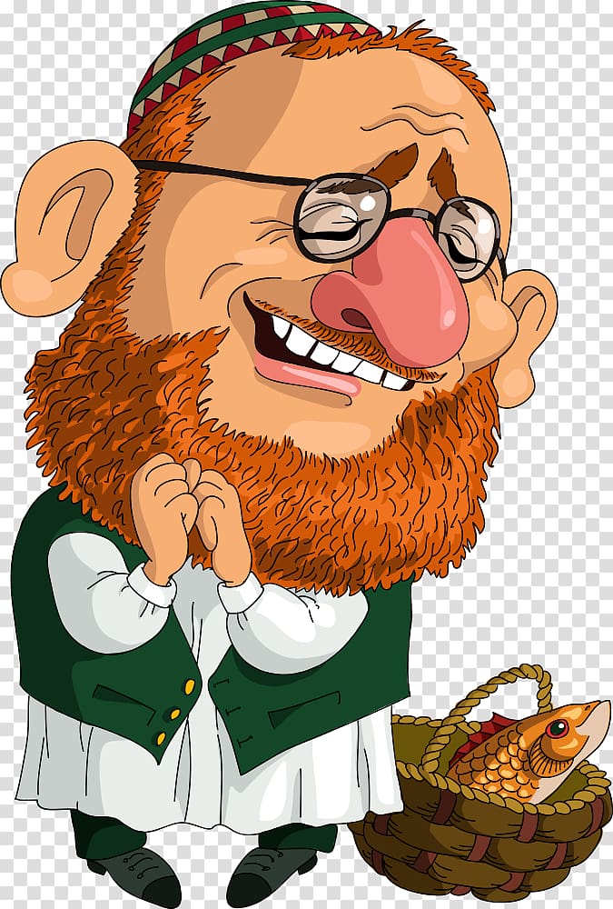Judaism Cartoon Jewish people Rabbi, cartoon fish basket and Jews transparent background PNG clipart