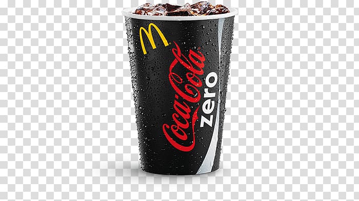 Fizzy Drinks Coca-Cola Zero Sugar McDonald\'s Pint glass, coca cola transparent background PNG clipart