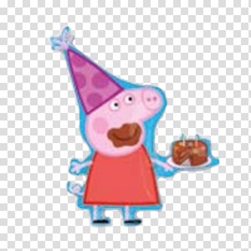 Mylar balloon Birthday cake Party, pig leg transparent background PNG clipart