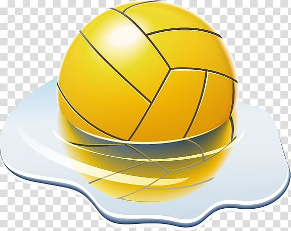 Yellow American football , Yellow volleyball watermark transparent background PNG clipart