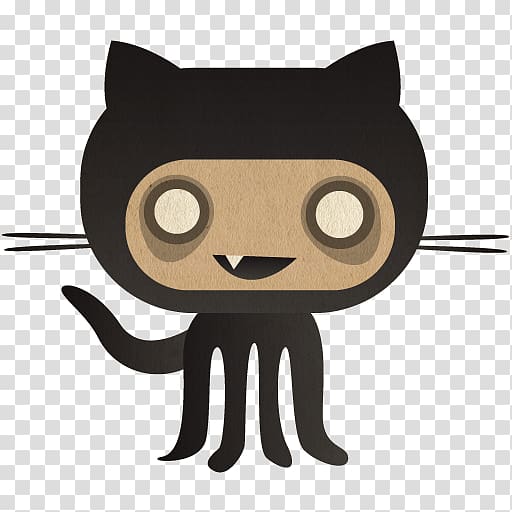 Cute cat black icon illustration PNG, with transparent background