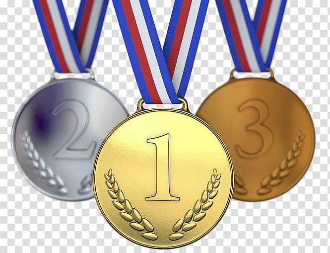 Silver medal Bronze medal Gold medal Award, medal transparent background PNG clipart