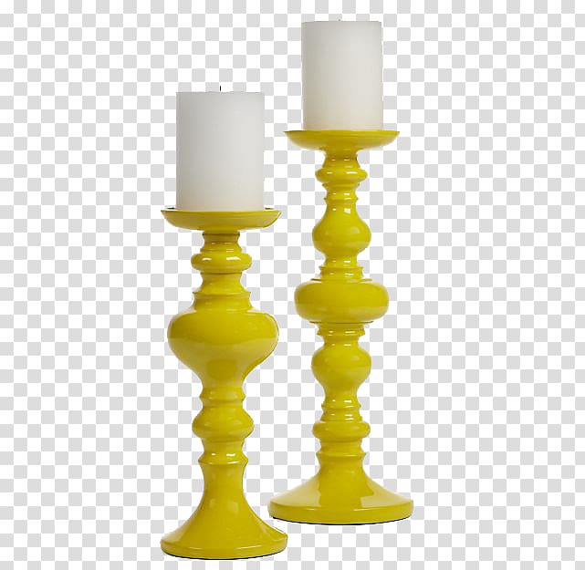 Yellow Home Mustard Interior Design Services, Chinese classical Roman pillar candle holder yellow transparent background PNG clipart