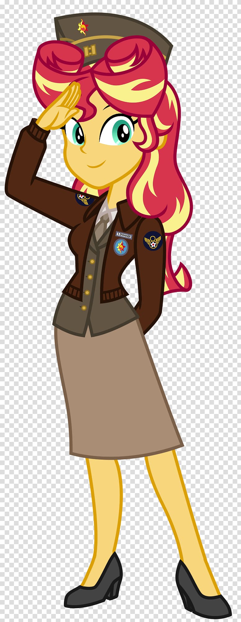 Sunset Shimmer Art United States Army Air Forces Equestria, Military Salute transparent background PNG clipart