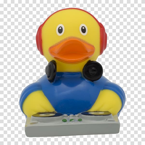 Rubber duck Disc jockey Bathtub Little Yellow Duck Project, duck transparent background PNG clipart