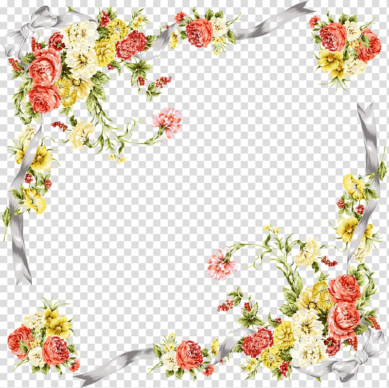 Flower Frames , rustic flowers transparent background PNG clipart