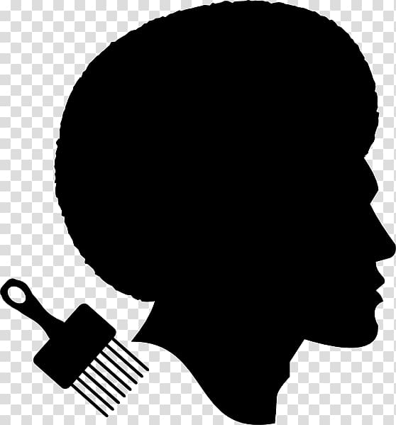 African American Silhouette Male , afro transparent background PNG clipart