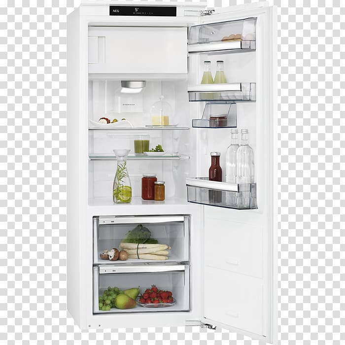 Refrigerator Aeg Fridge-freezer cm. 56 h 122 AEG SKS91200F0 AEG 122, refrigerator transparent background PNG clipart