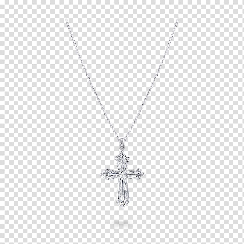Buy the Swarovski Black Crystal Cross Necklace & Floral Crystal Necklace  21.8g | GoodwillFinds
