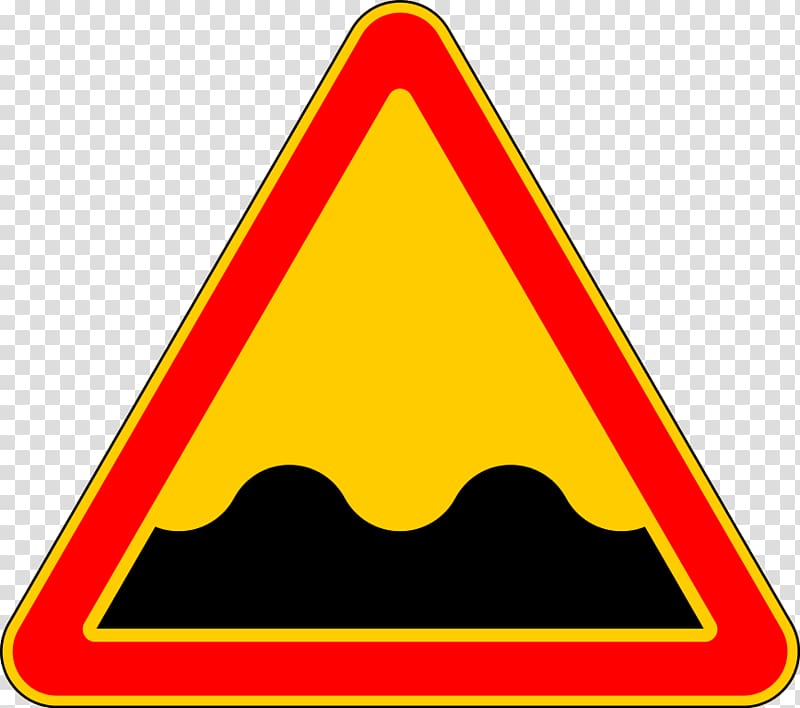 Speed bump Traffic sign Warning sign Road, road transparent background PNG clipart