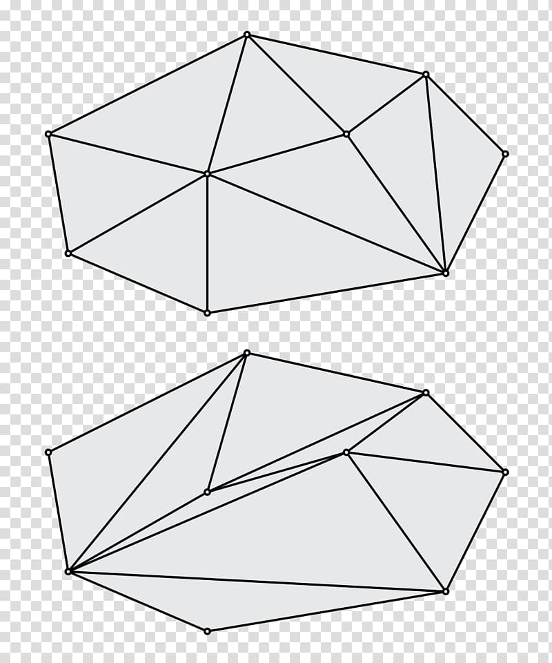 Point set triangulation Triangle Minimum-weight triangulation, euclidean transparent background PNG clipart