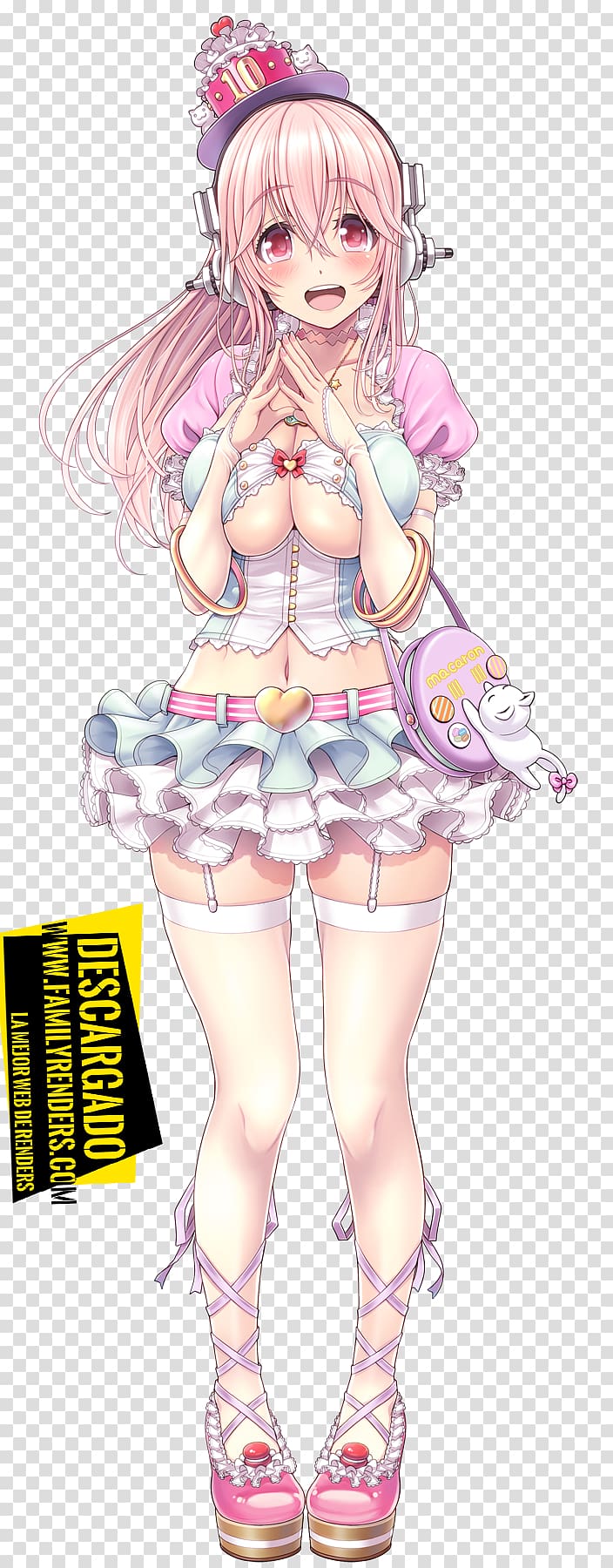 Brown hair Mangaka Clothing Anime, super sonico transparent background PNG clipart