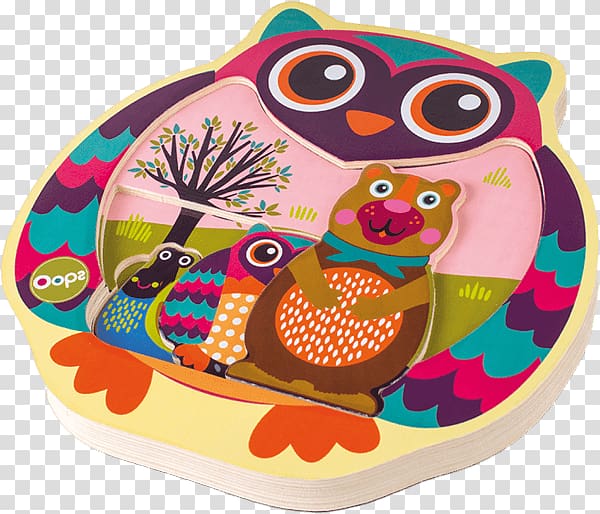 Jigsaw Puzzles Oops Colourful Wooden 3D Puzzle in Super Cute Owl Design Toy Oops Easy-Puzzle! Board game, Simple Poster transparent background PNG clipart