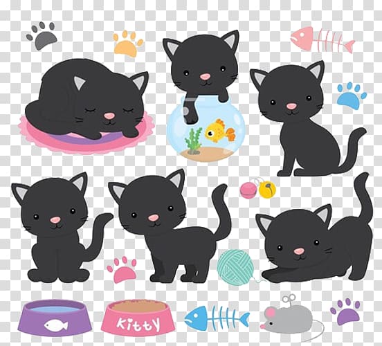 Black cat Kitten Cat Butts , Cat background transparent background PNG clipart