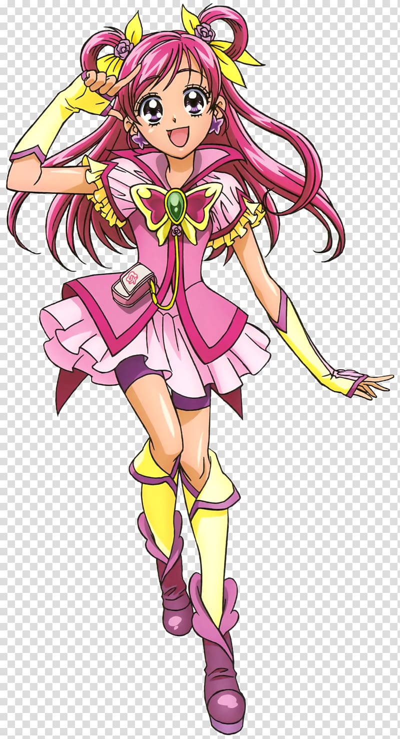 Nozomi Yumehara Pretty Cure All Stars Anime, dream style transparent background PNG clipart