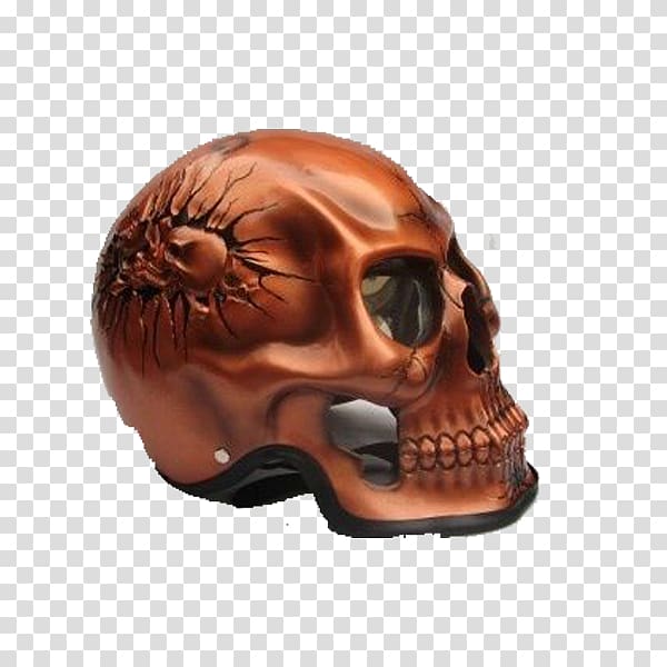 Motorcycle helmet Car Skully, Red Skull transparent background PNG clipart