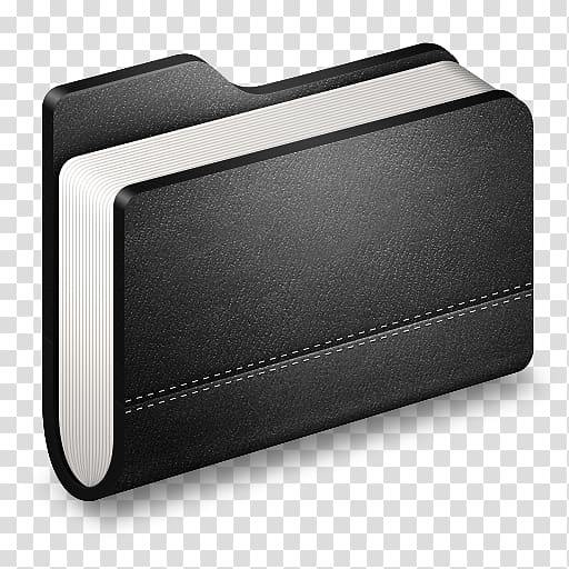 black book , multimedia wallet electronics, Library Black Folder transparent background PNG clipart