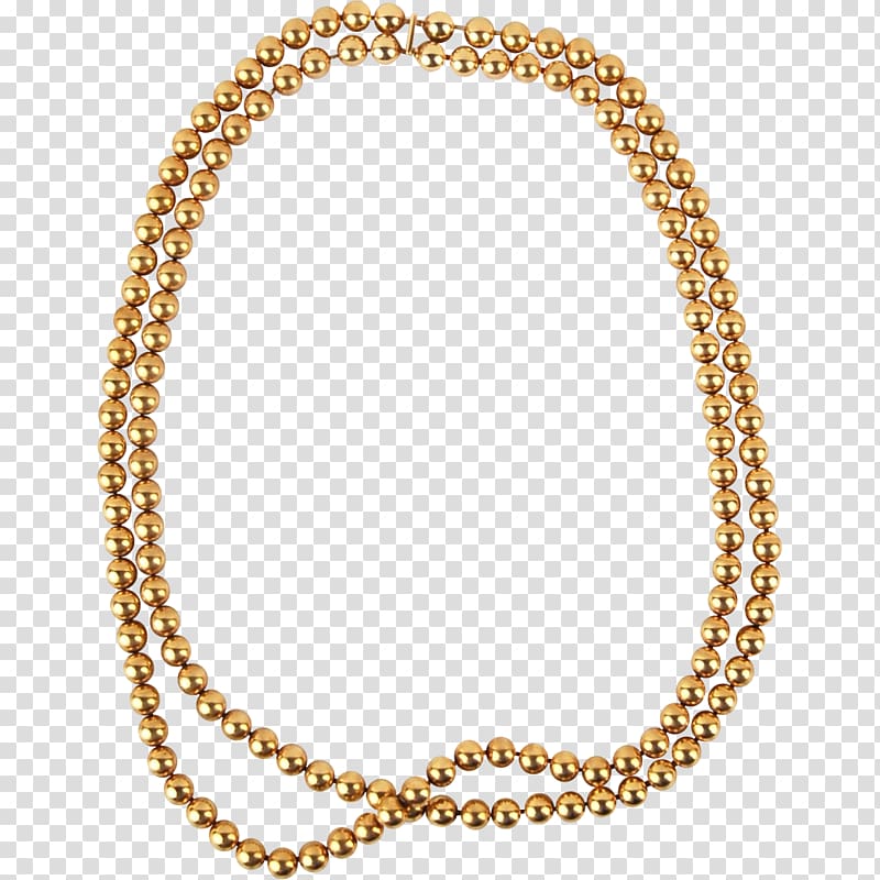 Necklace Jewellery Pearl Bead Gold, gold chain transparent background PNG clipart