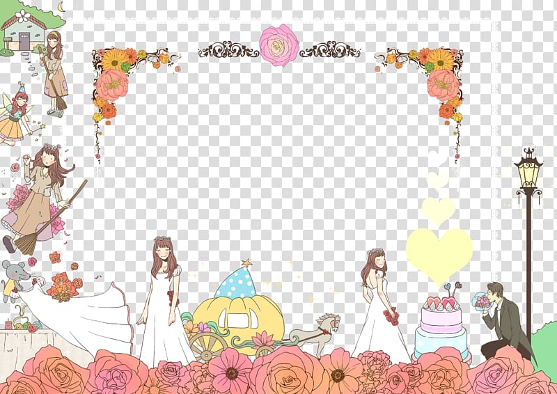 Cartoon Echtpaar Wedding Significant other Illustration, Cartoon wedding transparent background PNG clipart