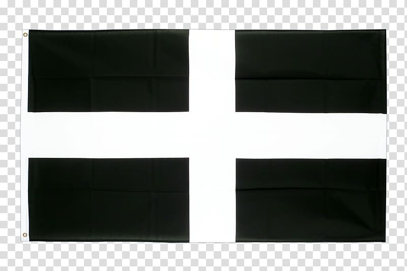 Cornwall Saint Piran\'s Flag Fahne, Flag transparent background PNG clipart