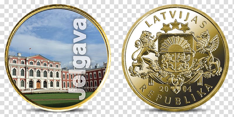 Latvian lats 5 lats coin Bank of Latvia, namam transparent background PNG clipart