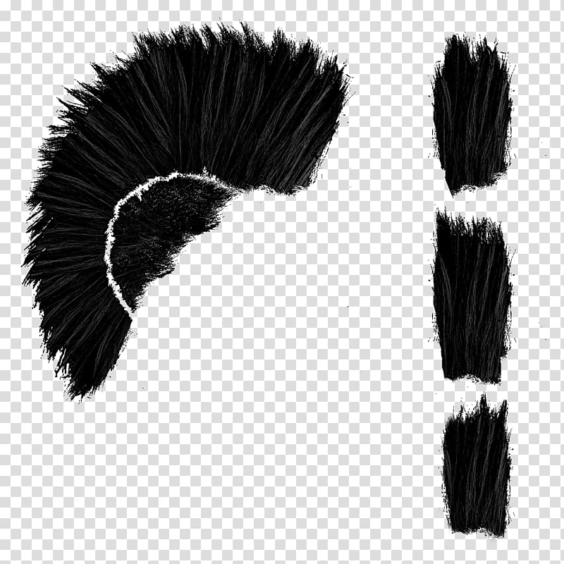 Brush Black M, mohawk transparent background PNG clipart
