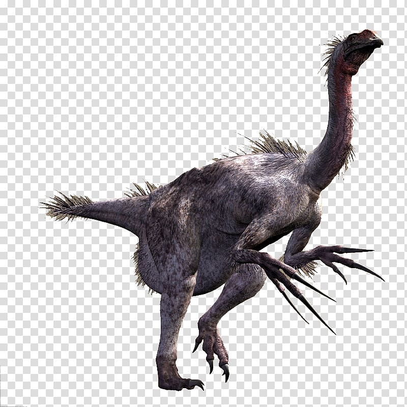 Therizinosaurus Tyrannosaurus Alxasaurus Velociraptor Tarbosaurus, lizard transparent background PNG clipart
