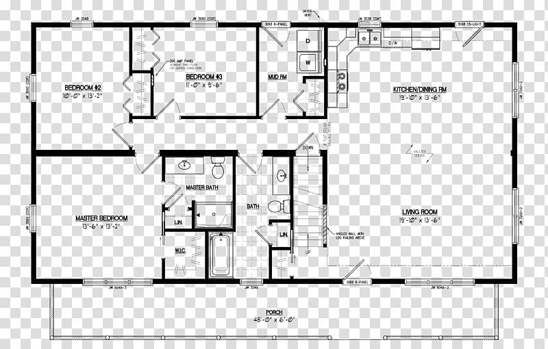 Log Cabin House Plan Cottage Floor Plan House Transparent