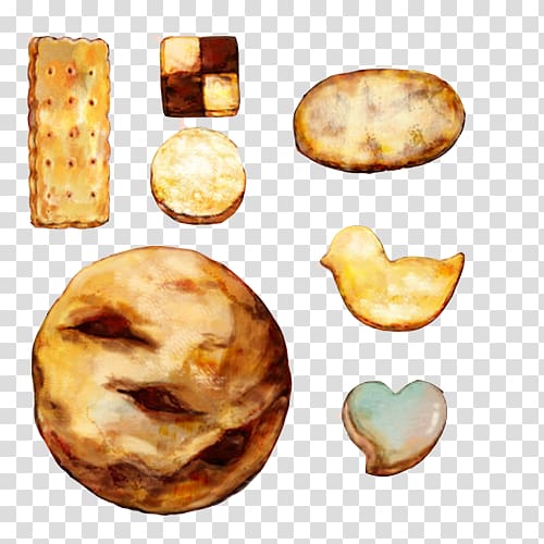 Danish pastry Yorkshire pudding Painting Cookie, Hand oven cookies hand painting material transparent background PNG clipart