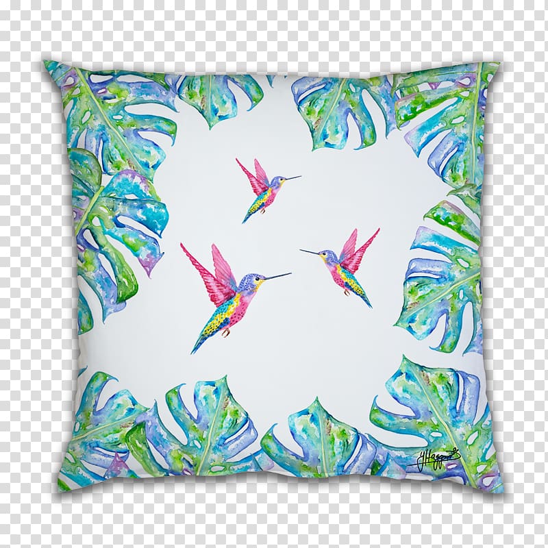 Throw Pillows Cushion Textile Feather, monstera transparent background PNG clipart
