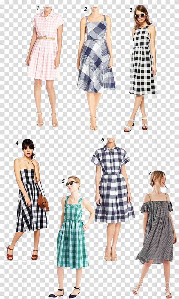 Clothing Dress Fashion Skirt Pattern, gingham transparent background PNG clipart