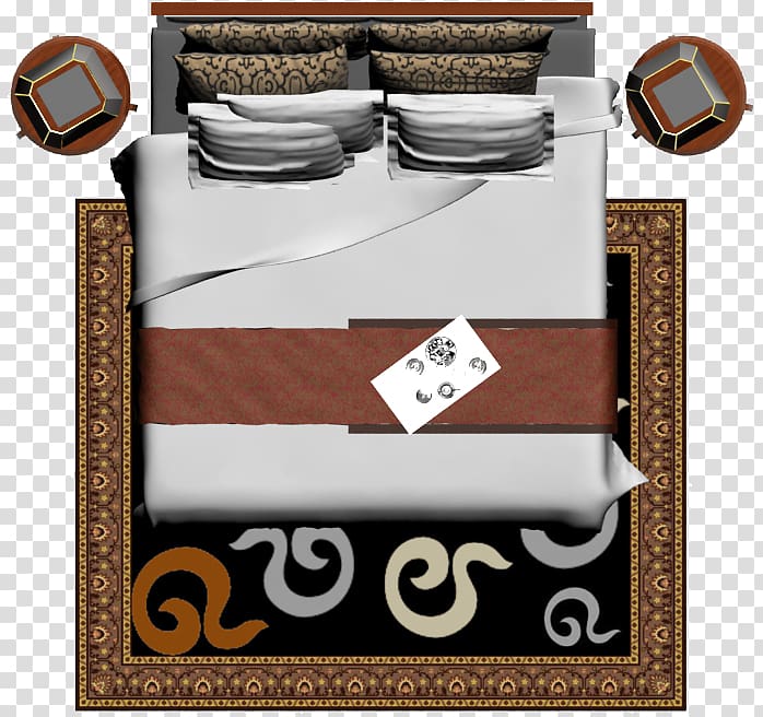 white-and-brown bed illustration, Bedroom Furniture Interior Design Services, Bedroom bed transparent background PNG clipart