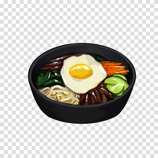 Bibimbap Korean cuisine Bowl Food Art, Bibimbap transparent background PNG clipart