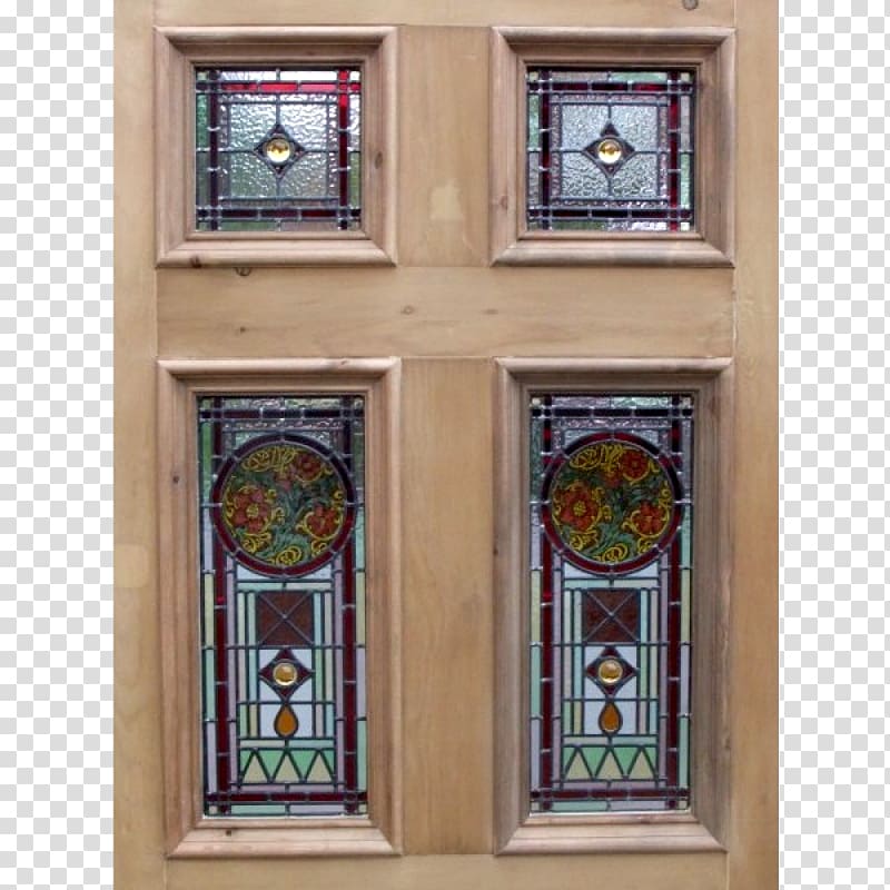 Stained glass Window Edwardian era Door, window transparent background PNG clipart