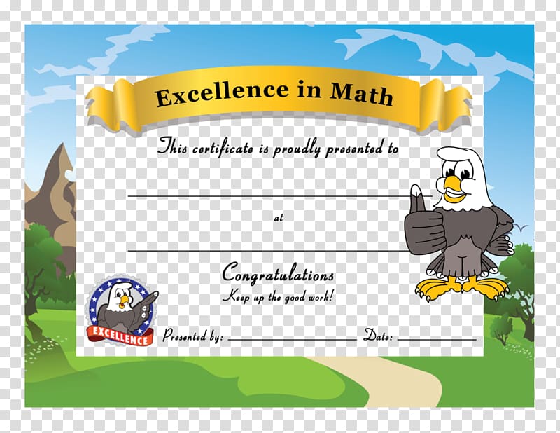 Template Perfect attendance award Academic certificate Student School, version of the certificate transparent background PNG clipart