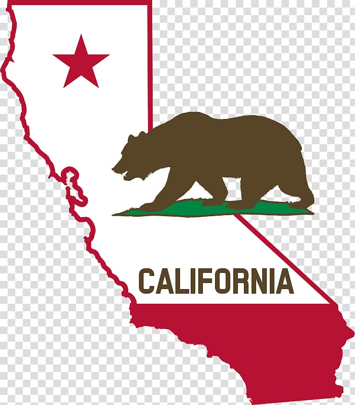 Flag of California California grizzly bear , California flag transparent background PNG clipart