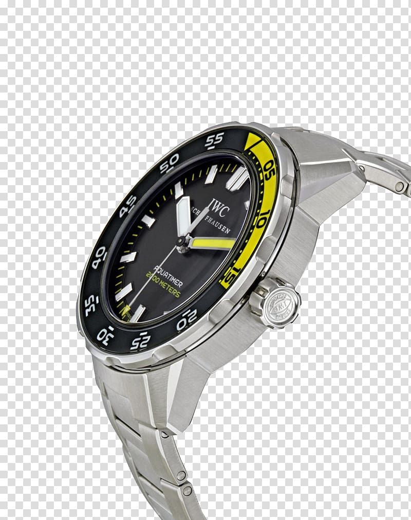 International Watch Company Clock, IWC sports watch black male watch transparent background PNG clipart