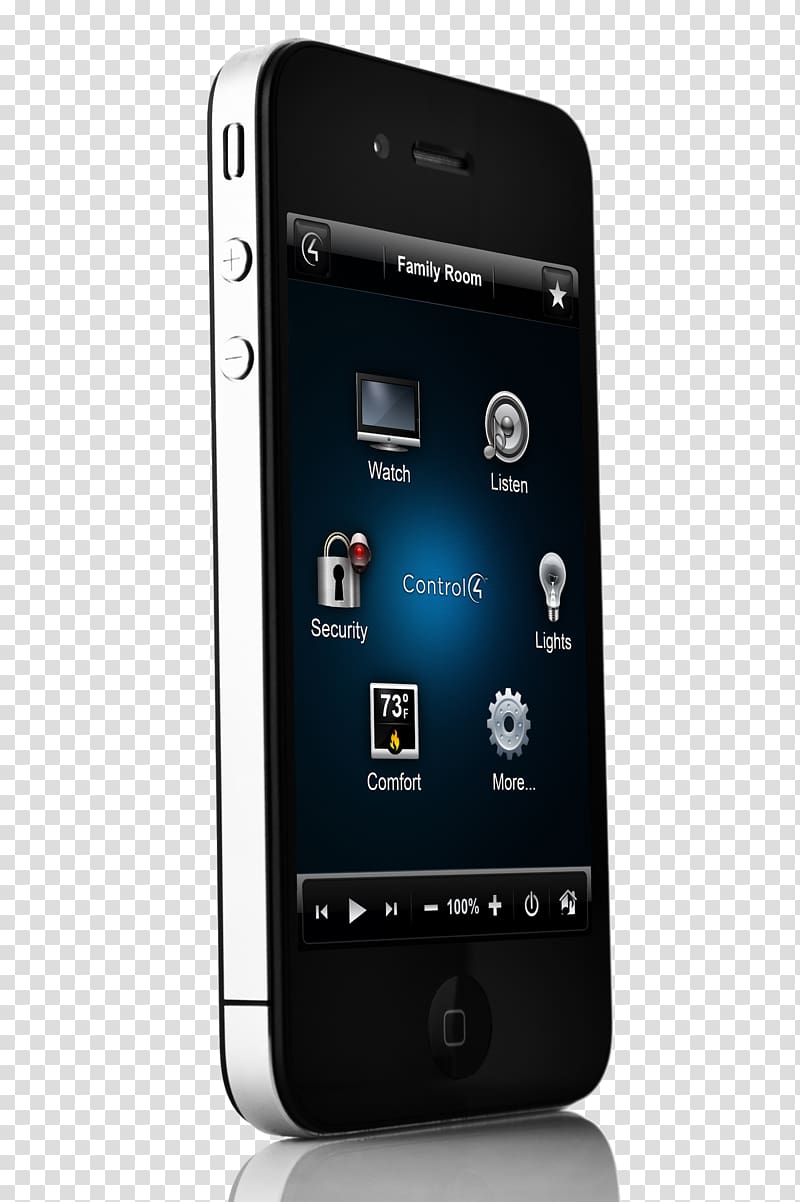 iPhone 4 Design Home Home Automation Kits Control4, smart phone transparent background PNG clipart