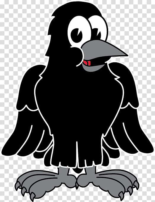 Beak Black Cartoon Silhouette, denver little raven ink transparent background PNG clipart