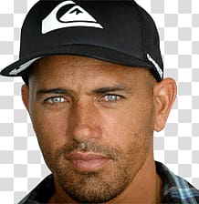 man in black and white fitted cap standing, Kelly Slater Surfer transparent background PNG clipart