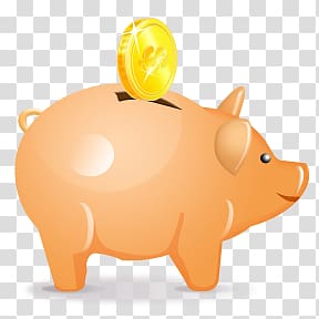 Piggy bank transparent background PNG clipart
