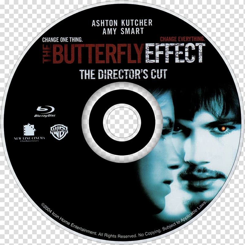 The Butterfly Effect Ashton Kutcher Blu-ray disc Evan Treborn, butterfly transparent background PNG clipart