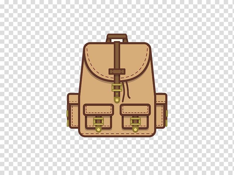 Satchel Backpack Bag Illustration, Flat Backpack transparent background PNG clipart